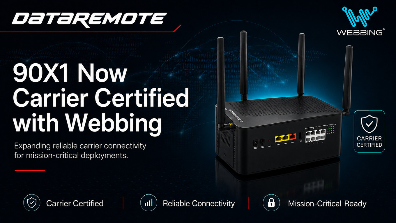 DataRemote 90X1 Webbing certification