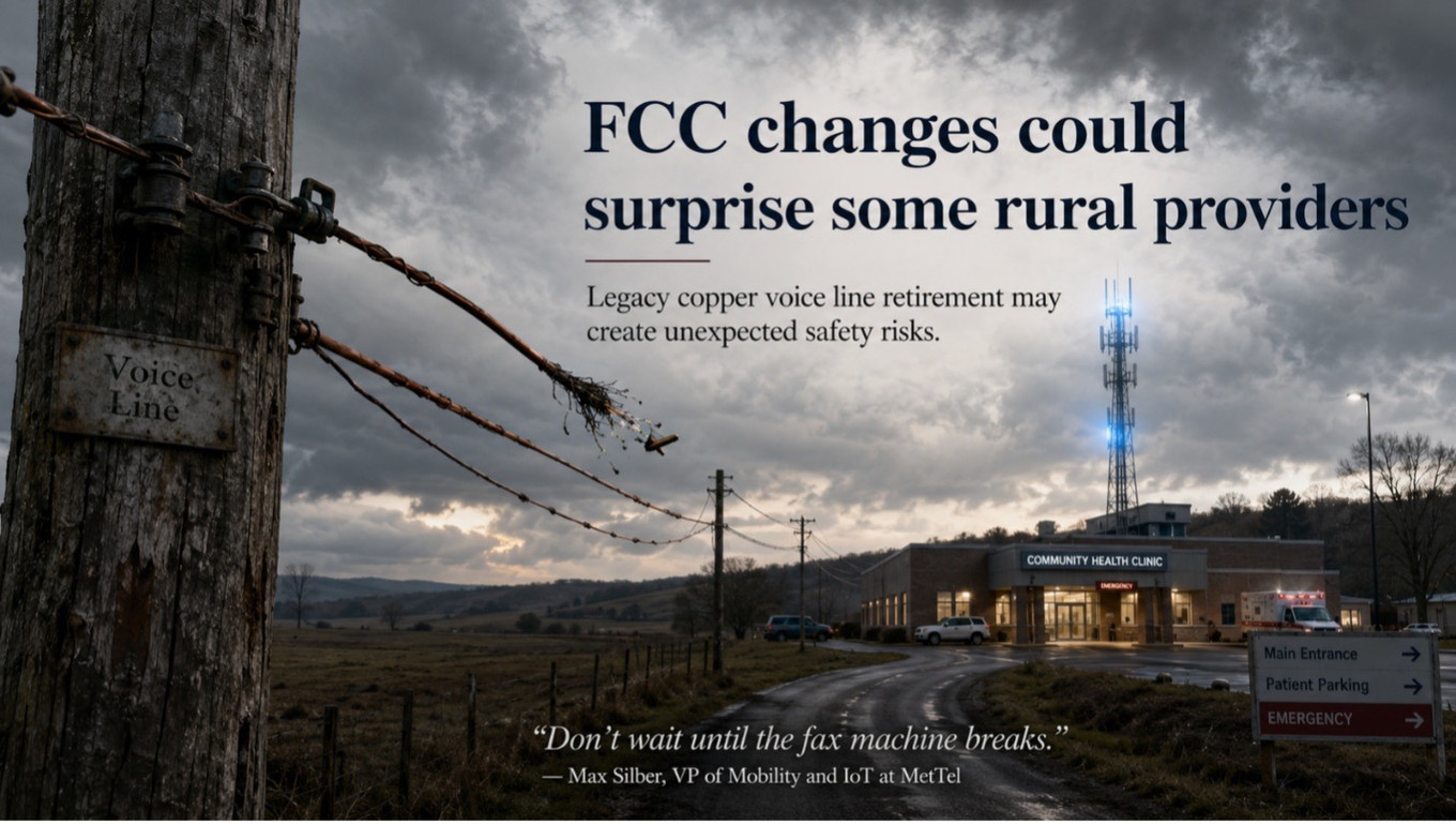 Rural healthcare facility and legacy copper lines: FCC changes could surprise some rural providers.